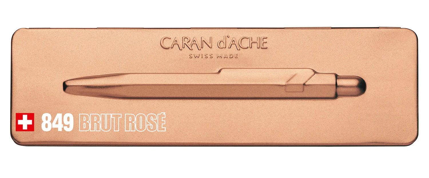 Caran d'Ache 849 Brut Rose ballpoint  with pencase - Image 2