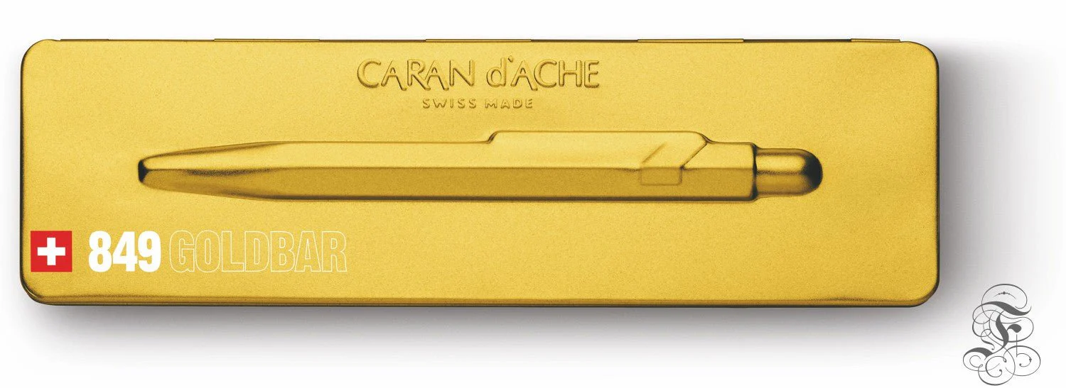 Caran d'Ache 849 Goldbar ballpoint  with pencase - Image 2