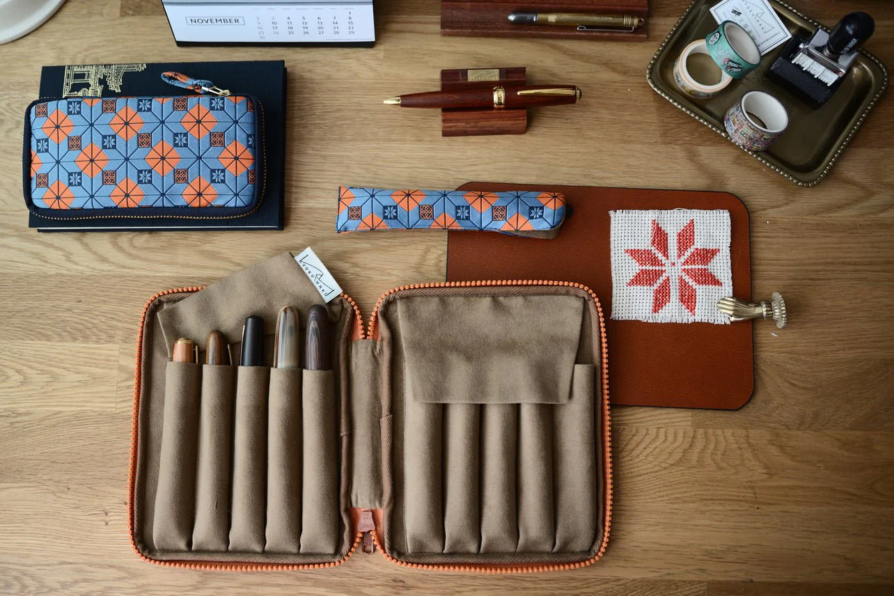 Kyokuhaku Pen Pouch for 10 pens siraya - Image 4