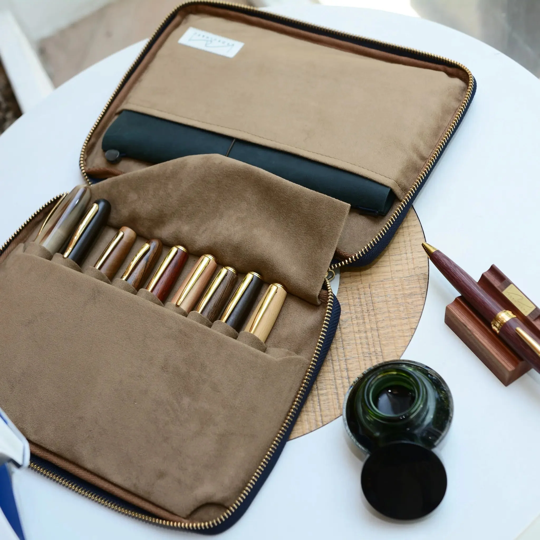 Kyokuhaku Pen Pouch for 10 pens Rippling Waters - Image 2