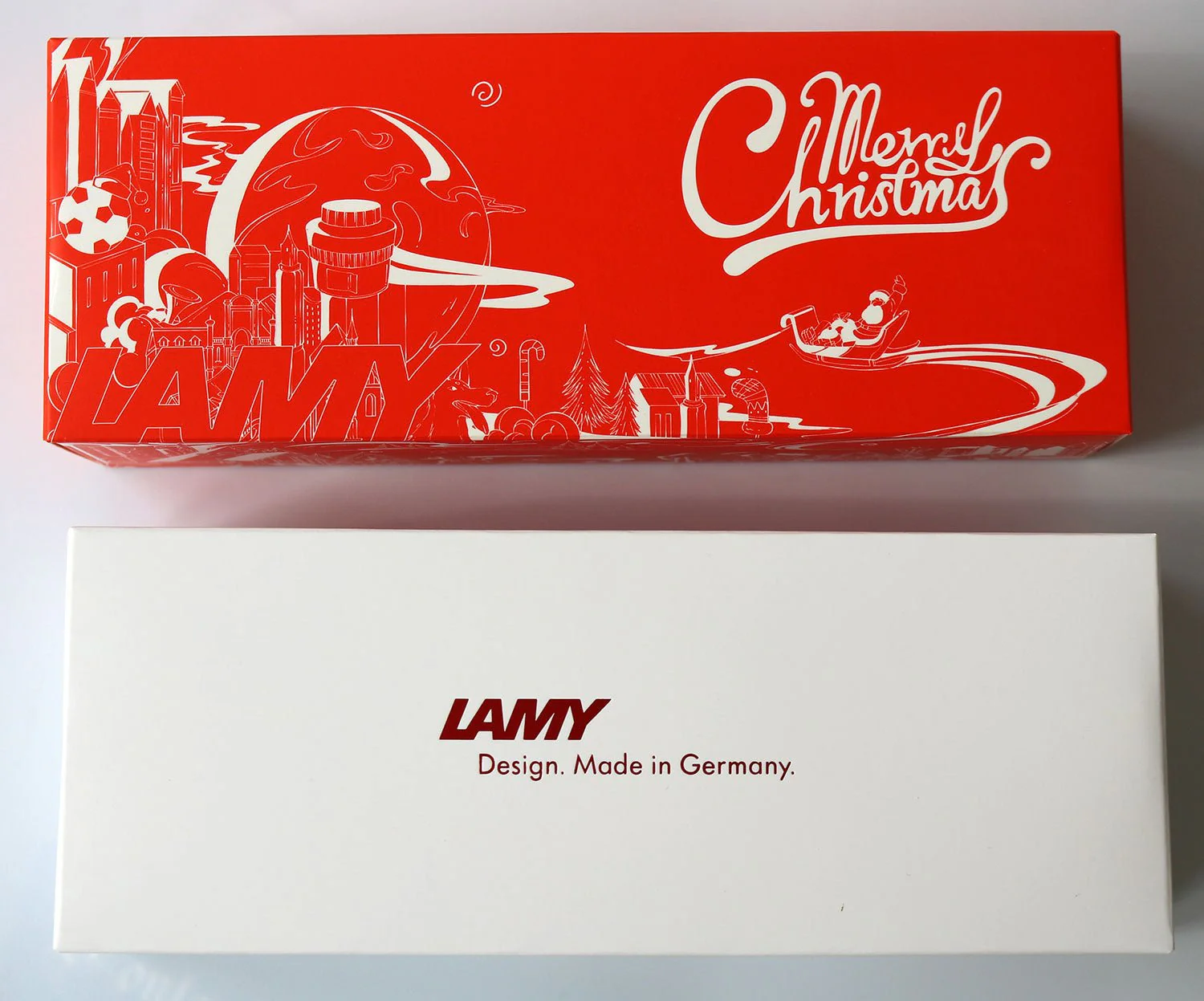 LAMY safari white with red clip and pencase - Image 2