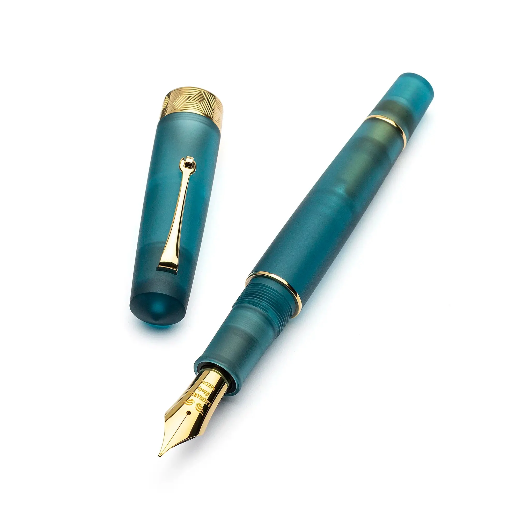 Leonardo Momento Zero Grande Pura Frosted Petrol fountain pen - Image 3