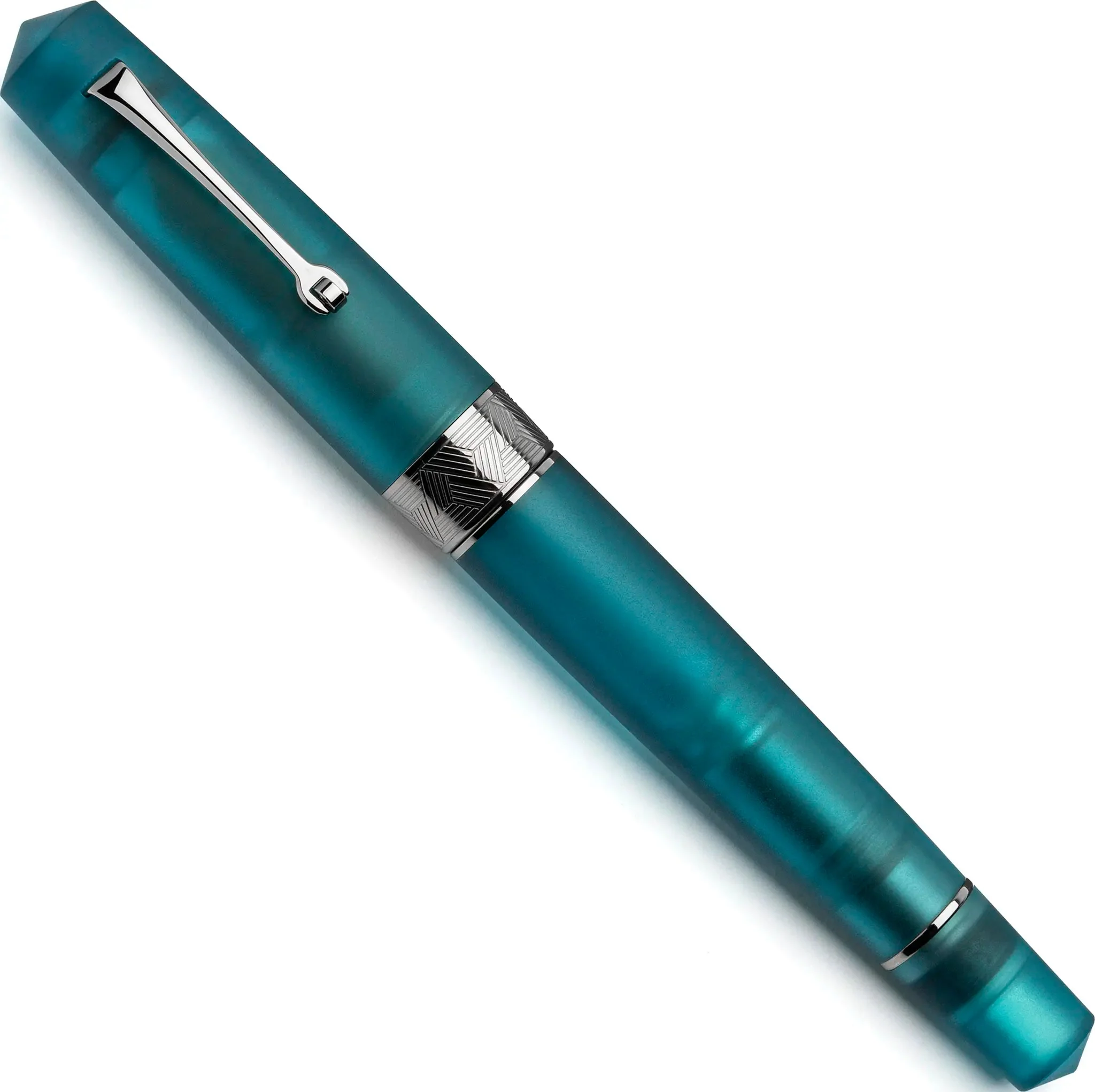 Leonardo Momento Zero Grande Pura Frosted Petrol fountain pen - Image 6