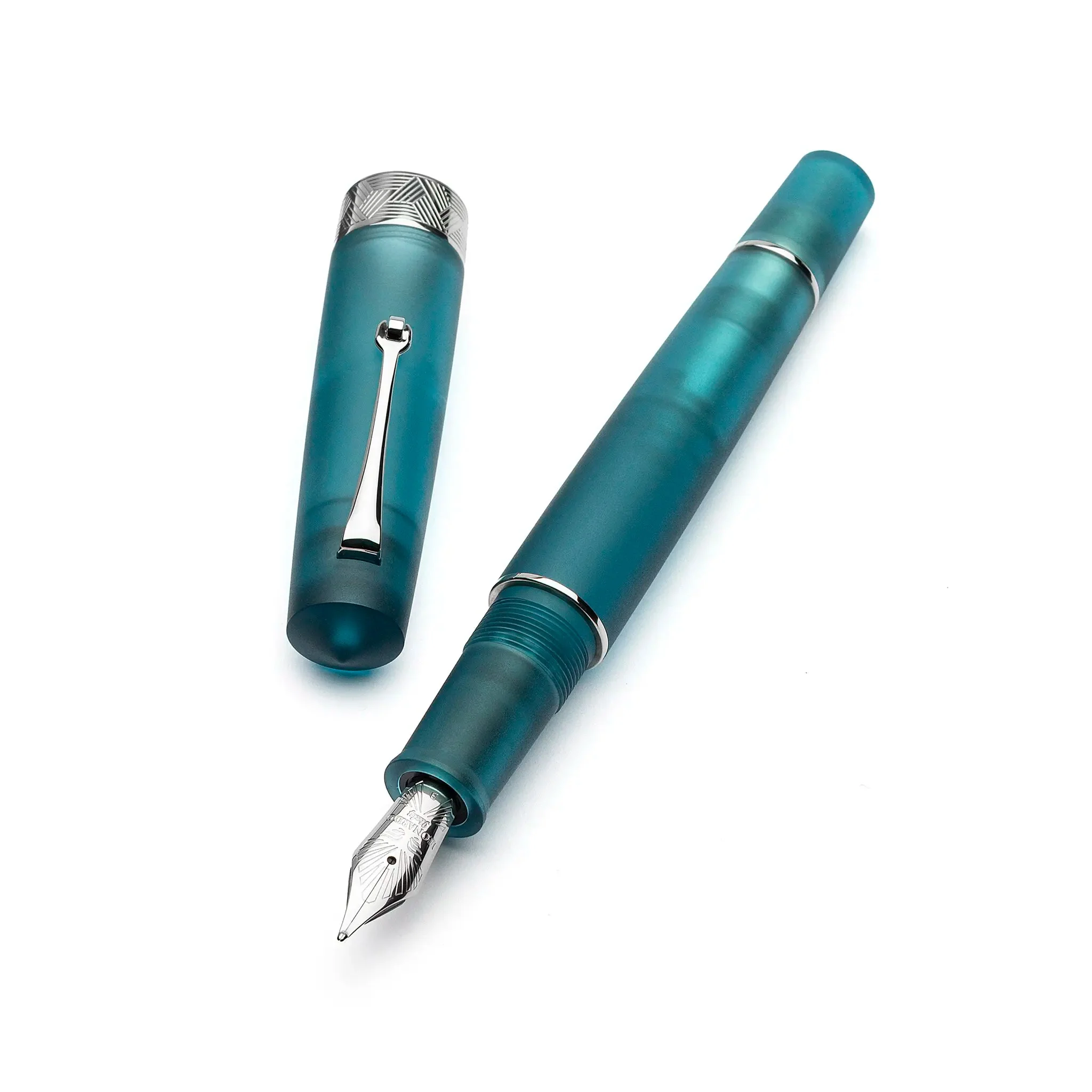 Leonardo Momento Zero Grande Pura Frosted Petrol fountain pen - Image 7