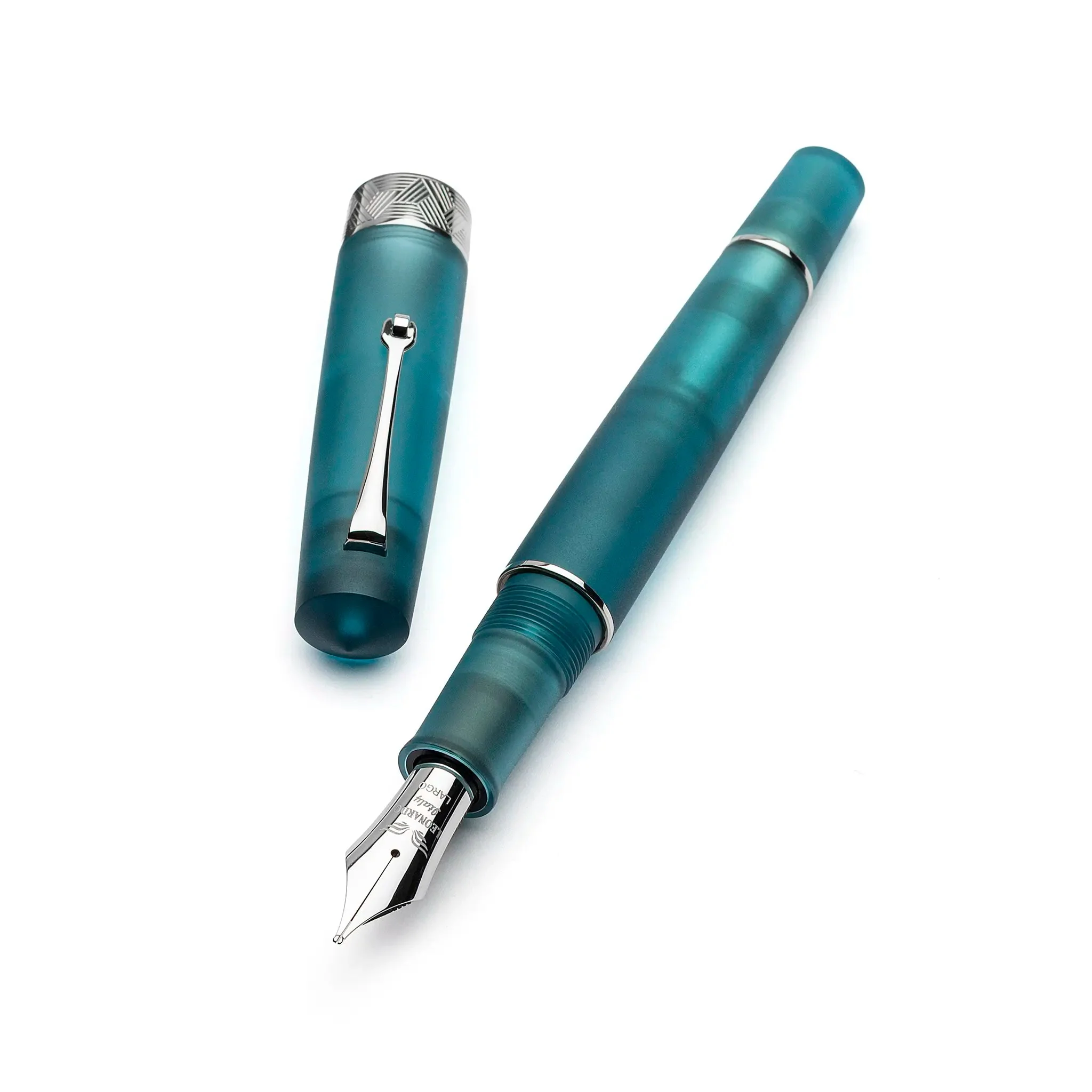 Leonardo Momento Zero Grande Pura Frosted Petrol fountain pen - Image 8
