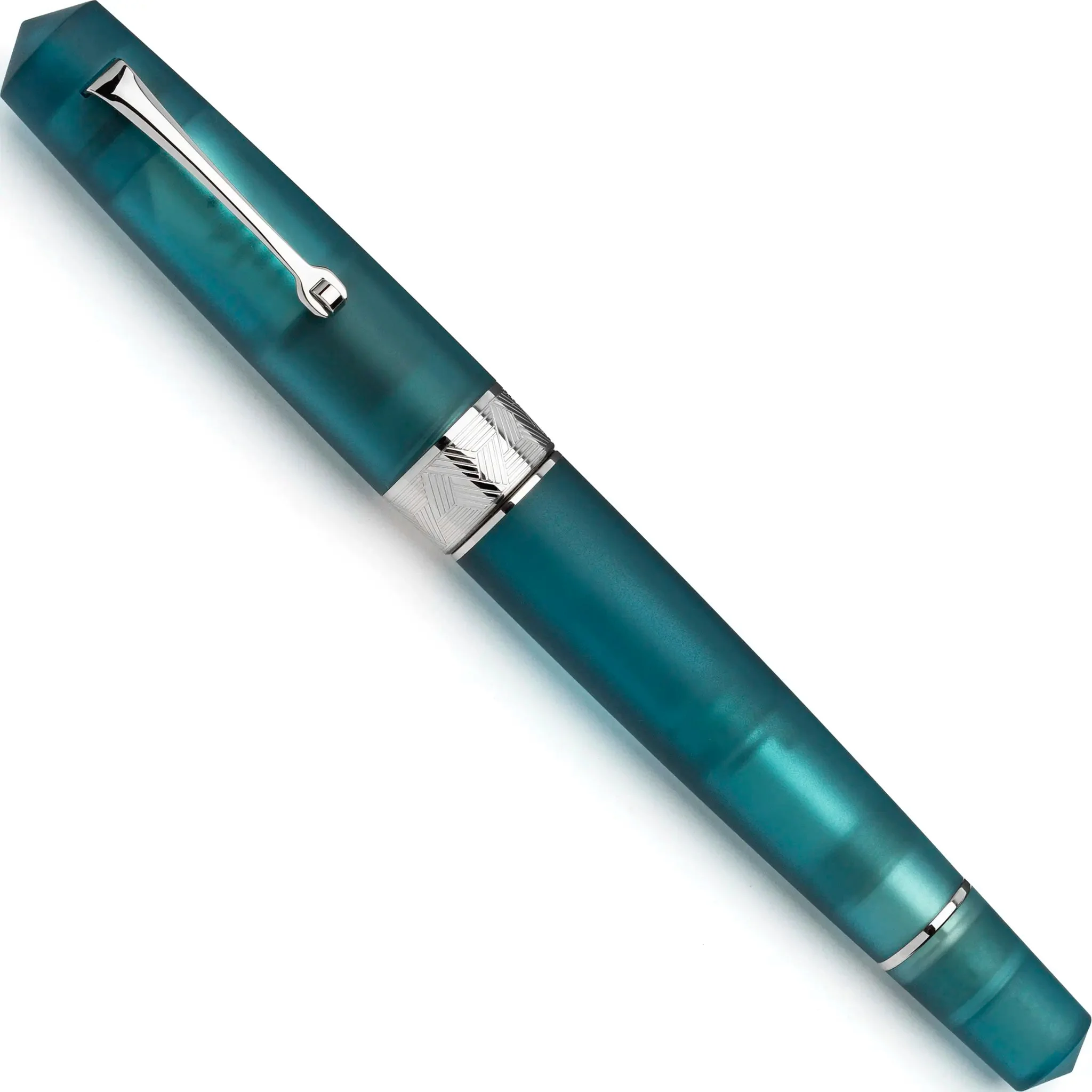 Leonardo Momento Zero Grande Pura Frosted Petrol fountain pen - Image 9