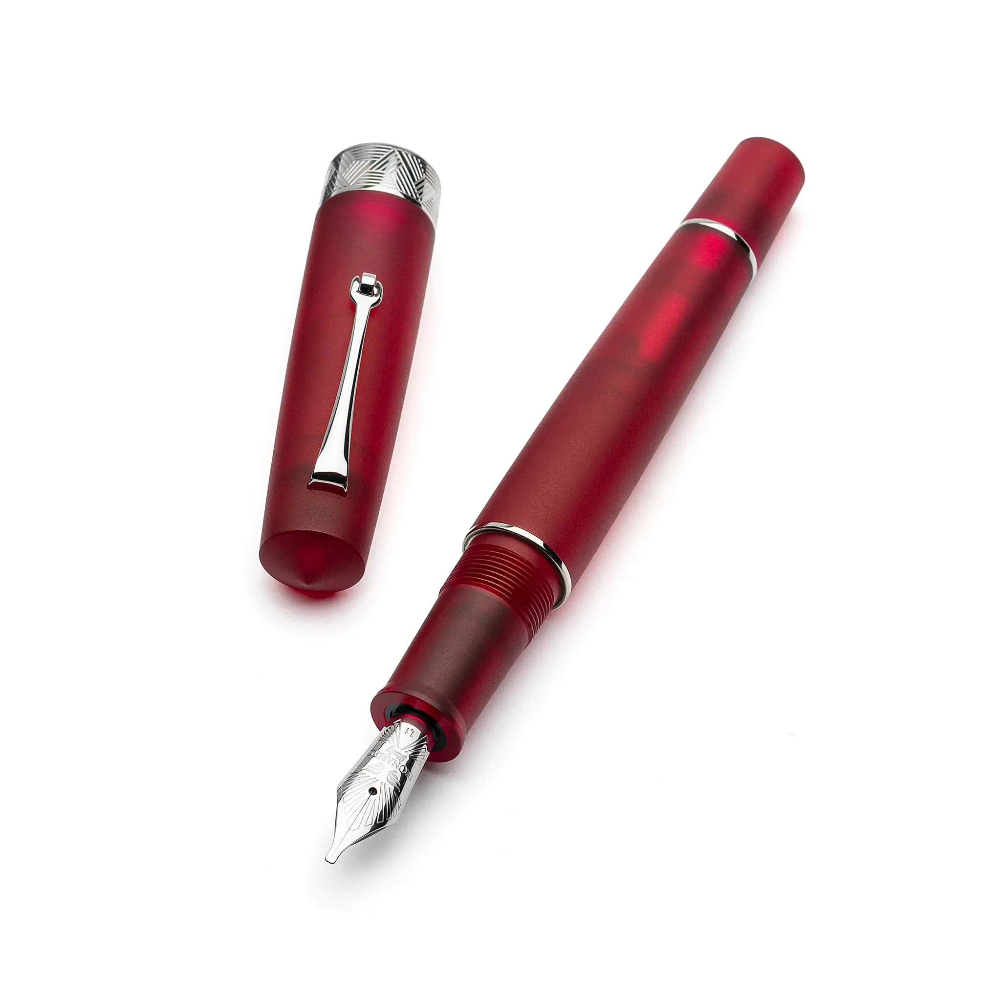 Leonardo Momento Zero Grande Pura Frosted Red fountain pen - Image 8