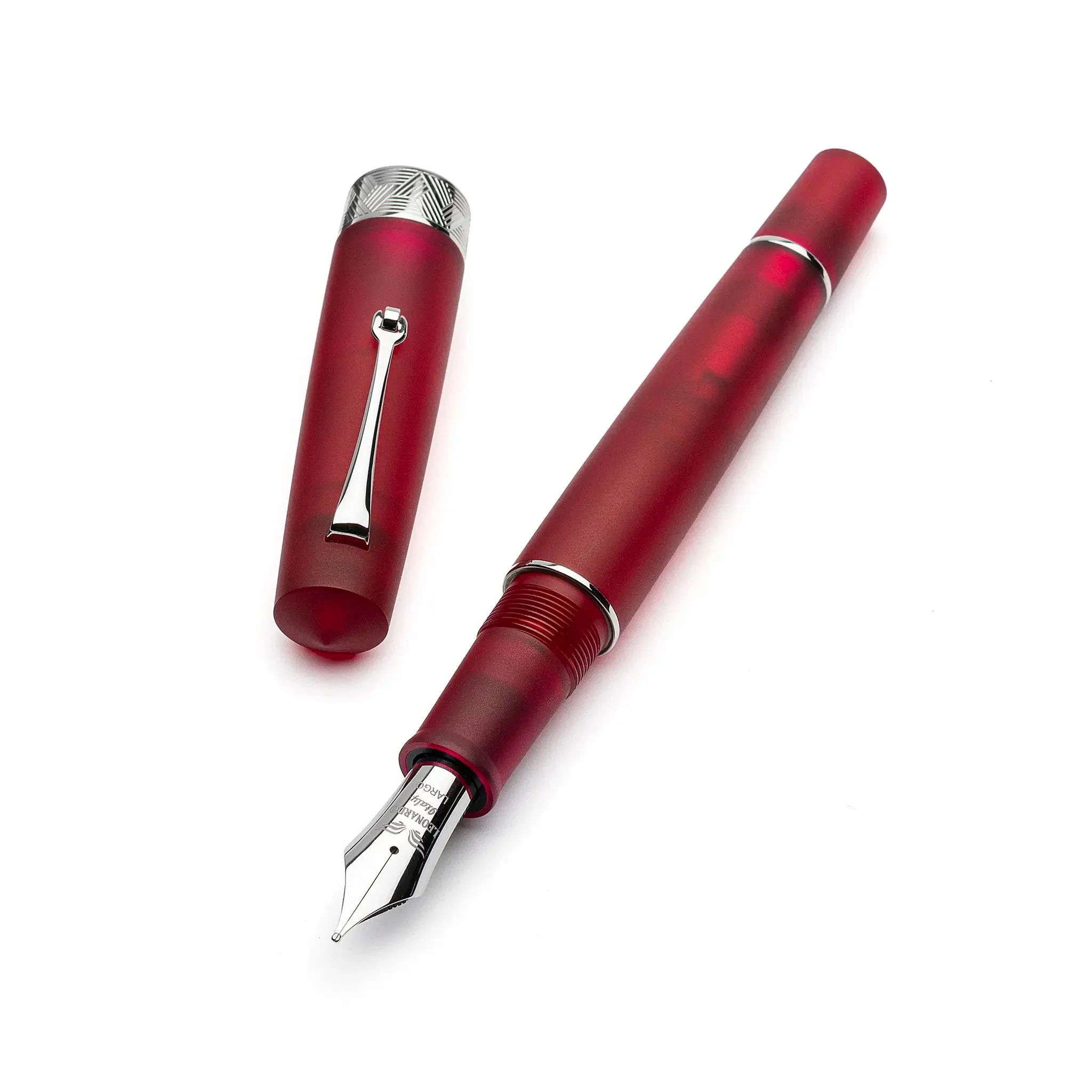 Leonardo Momento Zero Grande Pura Frosted Red fountain pen - Image 9
