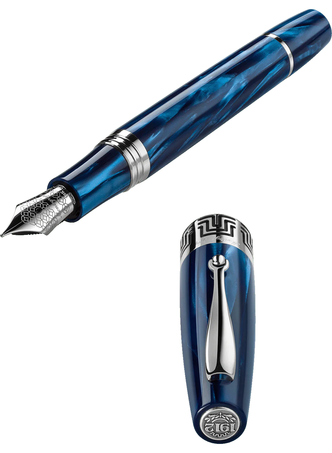 Montegrappa Extra 1930 fountain pen mediterranean blue celluloid - Image 3