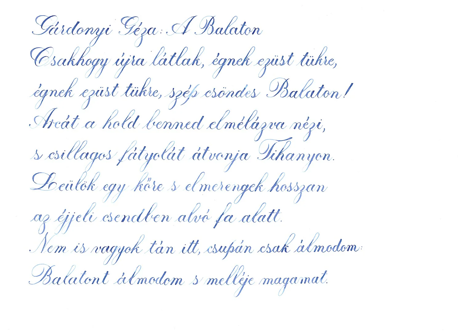 Pennonia Balaton-kék / Balaton Blue fountain pen ink 60ml - Image 3