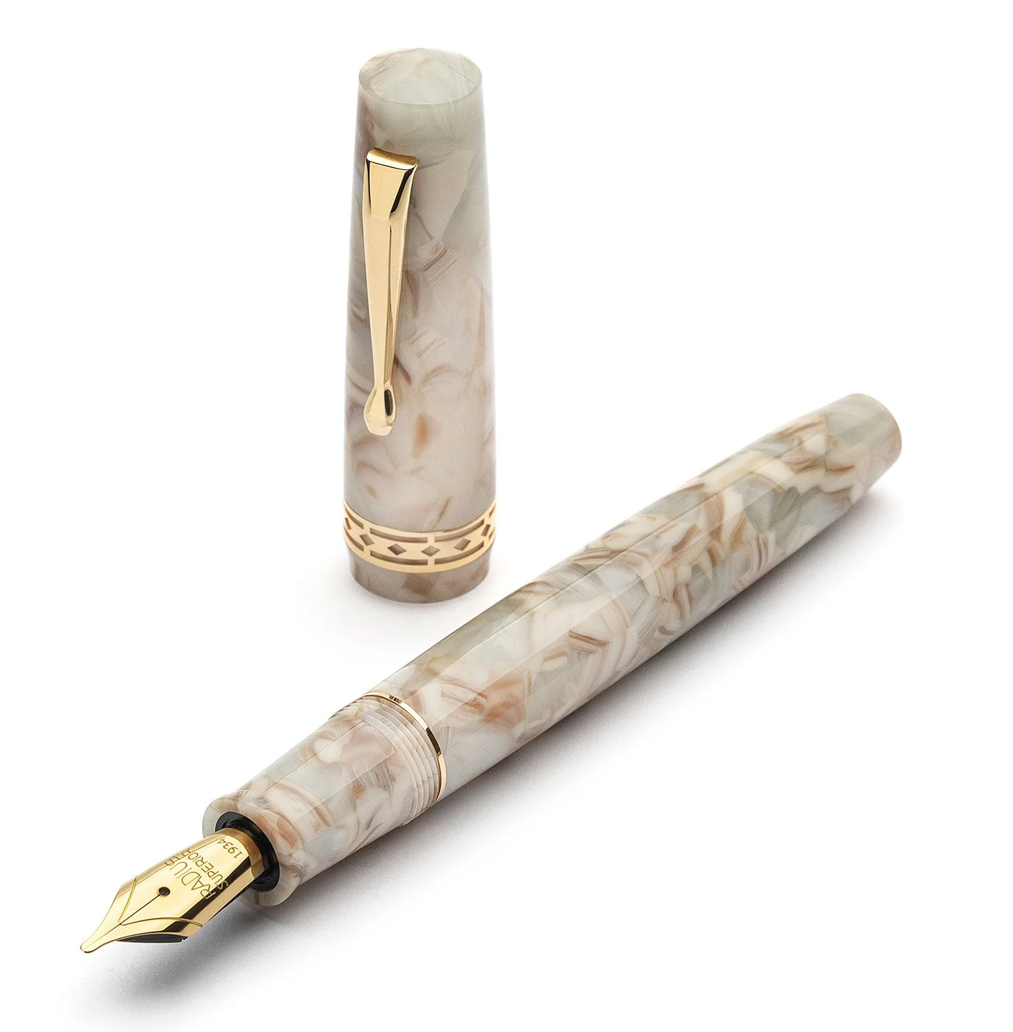 Radius Settimo Marmo Bianco gold fountain pen - Image 2