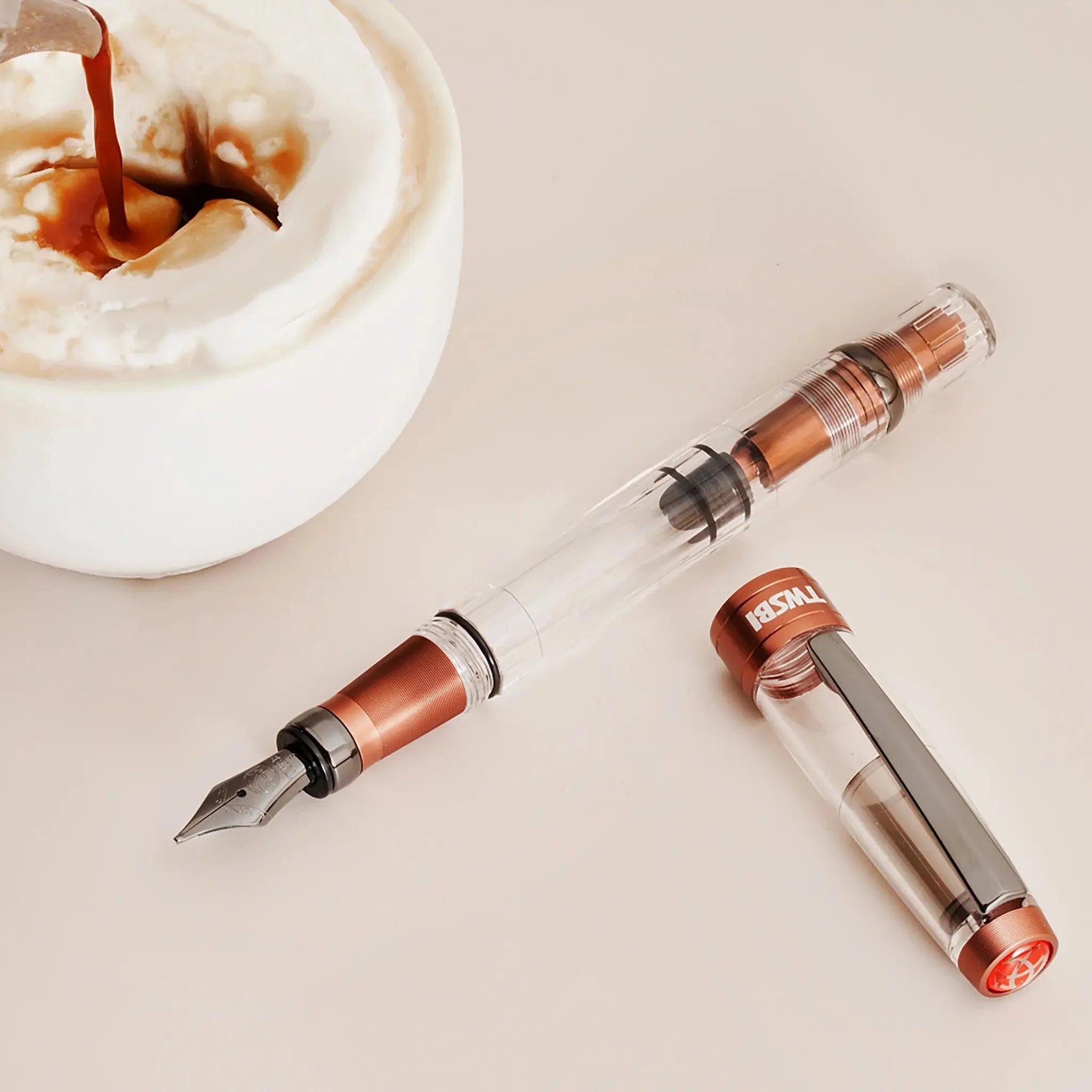 TWSBI Diamond 580 AL R Affogato with Onyx fountain pen - Image 2